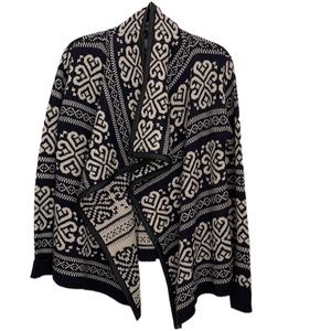 NWOT Baciano by Bacci Women’s blue white open knit cardigan